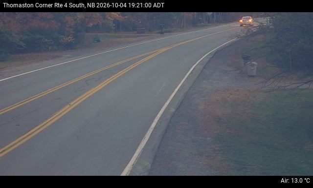 Web Cam image of Thomaston Corner (NB Highway 4)