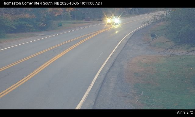 Web Cam image of Thomaston Corner (NB Highway 4)