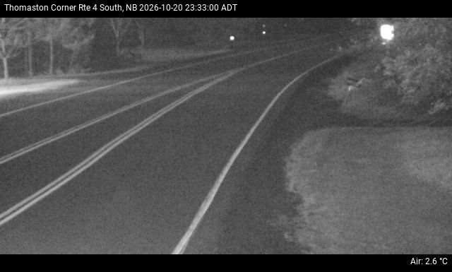 Web Cam image of Thomaston Corner (NB Highway 4)