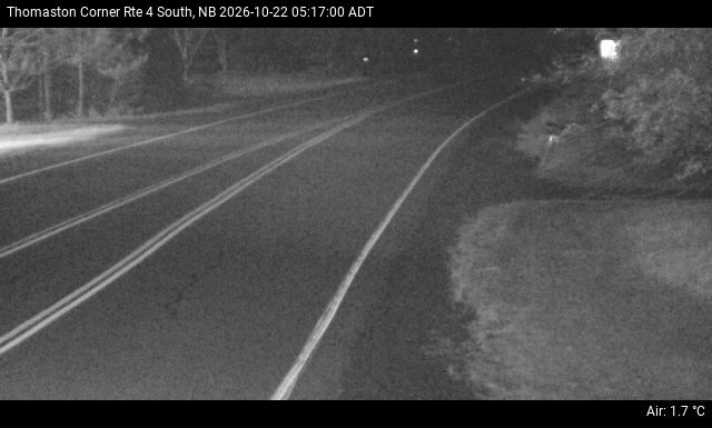 Web Cam image of Thomaston Corner (NB Highway 4)