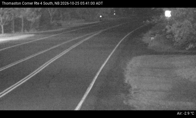 Web Cam image of Thomaston Corner (NB Highway 4)
