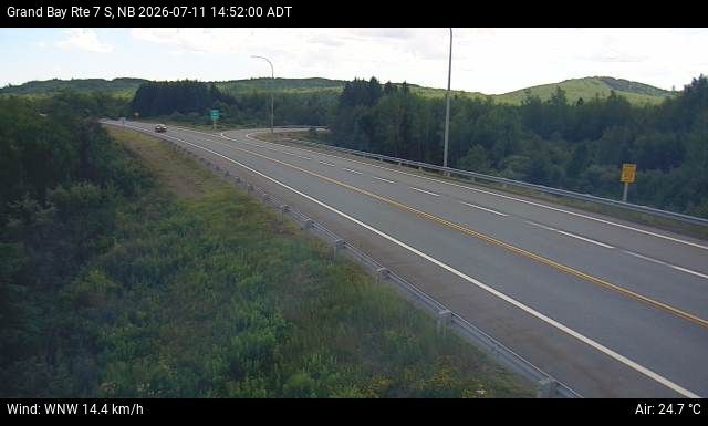 Web Cam image of Grand Bay-Westfield (NB Highway 7)