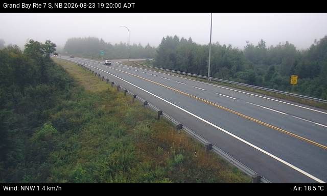 Web Cam image of Grand Bay-Westfield (NB Highway 7)