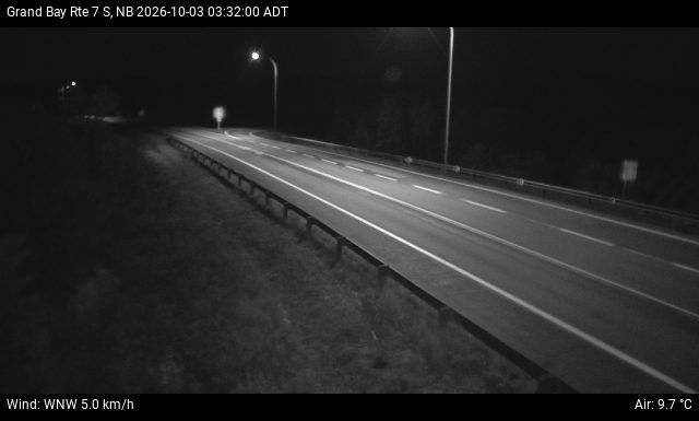 Web Cam image of Grand Bay-Westfield (NB Highway 7)