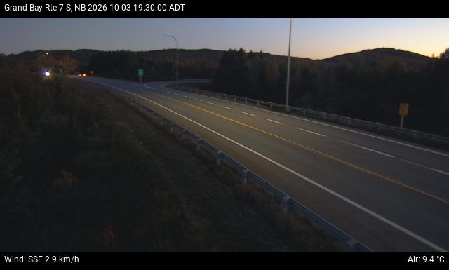 Web Cam image of Grand Bay-Westfield (NB Highway 7)