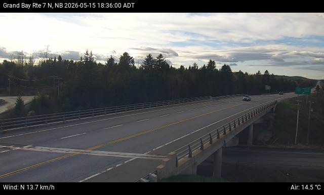 Web Cam image of Grand Bay-Westfield (NB Highway 7)