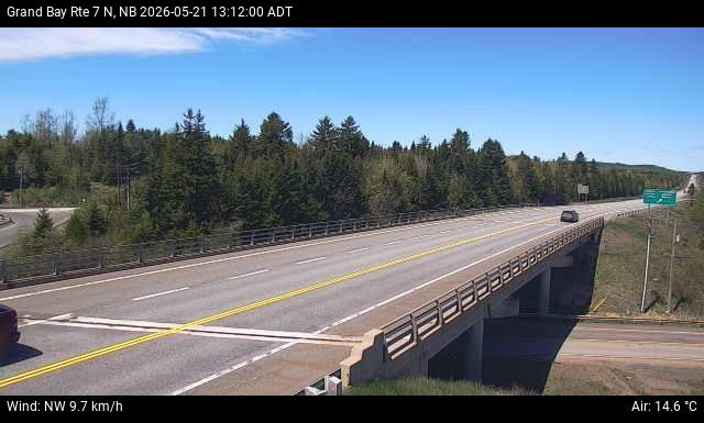 Web Cam image of Grand Bay-Westfield (NB Highway 7)