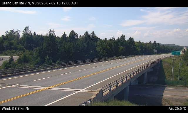 Web Cam image of Grand Bay-Westfield (NB Highway 7)