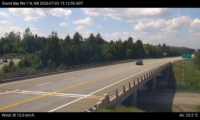 Web Cam image of Grand Bay-Westfield (NB Highway 7)