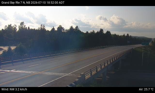 Web Cam image of Grand Bay-Westfield (NB Highway 7)
