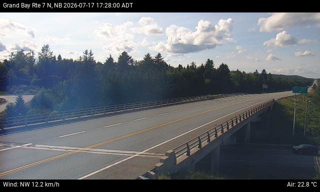 Web Cam image of Grand Bay-Westfield (NB Highway 7)