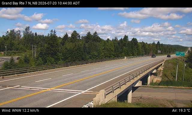 Web Cam image of Grand Bay-Westfield (NB Highway 7)