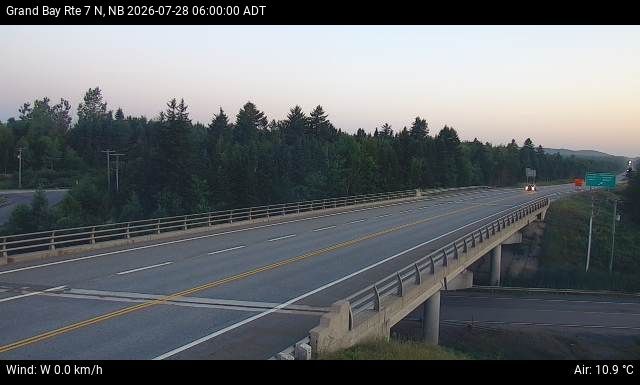 Web Cam image of Grand Bay-Westfield (NB Highway 7)