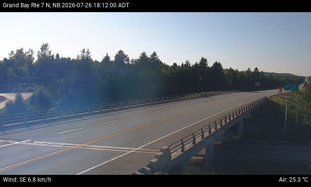 Web Cam image of Grand Bay-Westfield (NB Highway 7)