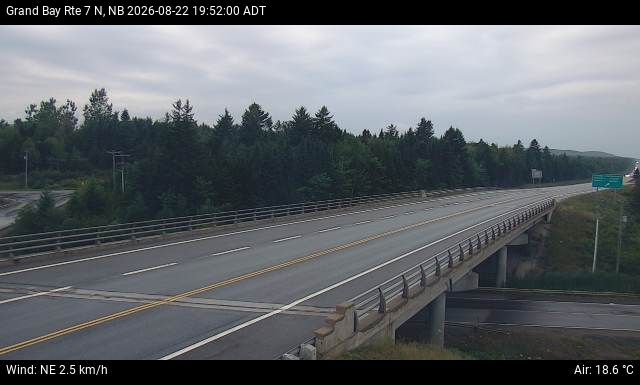 Web Cam image of Grand Bay-Westfield (NB Highway 7)