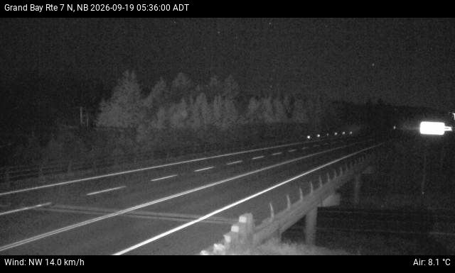 Web Cam image of Grand Bay-Westfield (NB Highway 7)