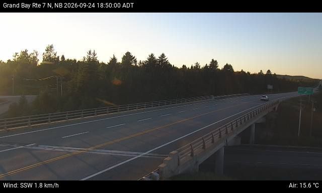 Web Cam image of Grand Bay-Westfield (NB Highway 7)