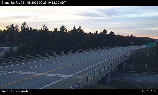 Web Cam image of Grand Bay-Westfield (NB Highway 7)