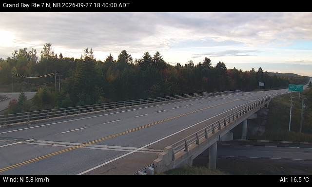 Web Cam image of Grand Bay-Westfield (NB Highway 7)