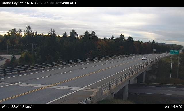 Web Cam image of Grand Bay-Westfield (NB Highway 7)