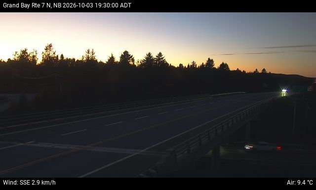 Web Cam image of Grand Bay-Westfield (NB Highway 7)