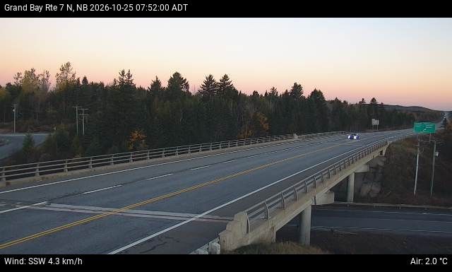 Web Cam image of Grand Bay-Westfield (NB Highway 7)
